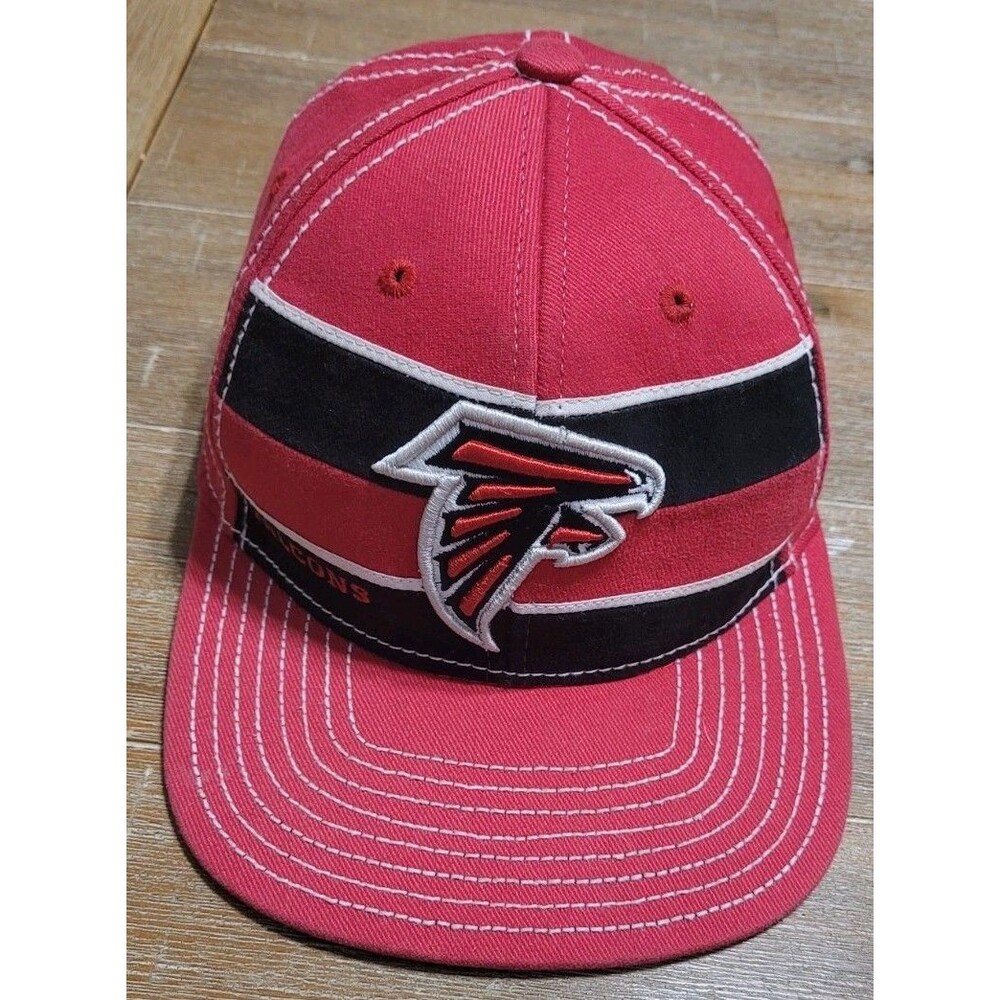 Vintage ATLANTA FALCONS HAT Reebok On Field NFL Cap Fitted S/M RED BLACK Cap